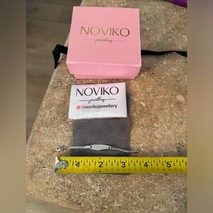 Baby 14k white gold bracelet engraved “Claire”